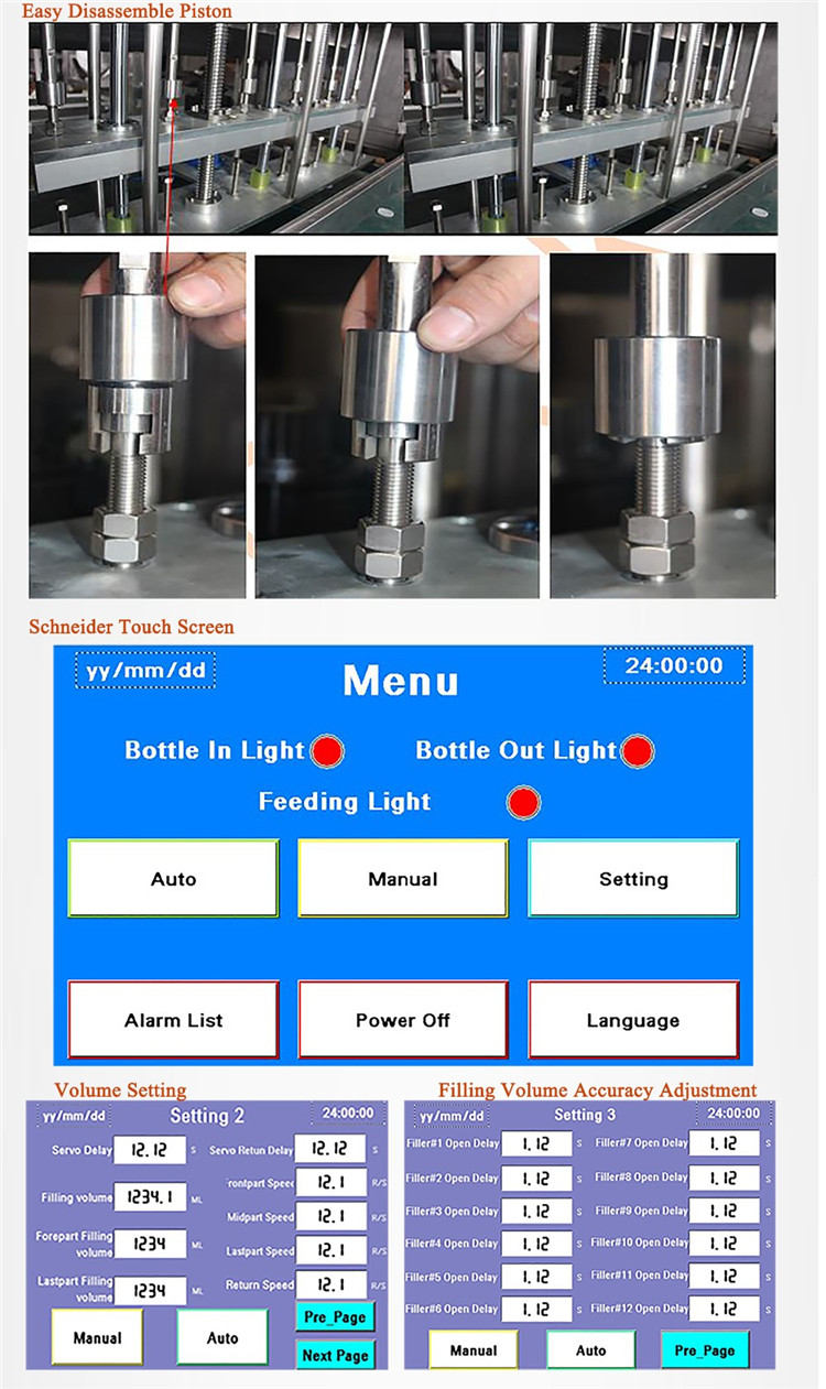 Автоматична машина для наповнення пляшок з сервомоторним двигуном 6