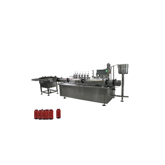 Невелика пляшка очних крапель, машина для наповнення лаку для нігтів та машина для укупорки